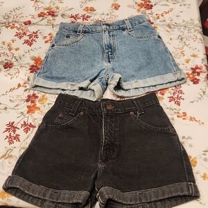 Levi's Denim and Black Girls Shorts